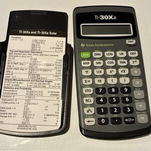Like new Texas Instruments calculator TI-30Xa Black